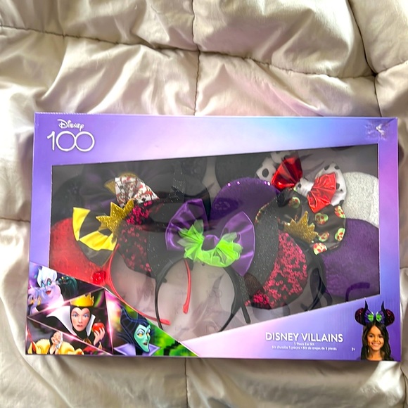 Disney 100 year Villain Ears 5 total